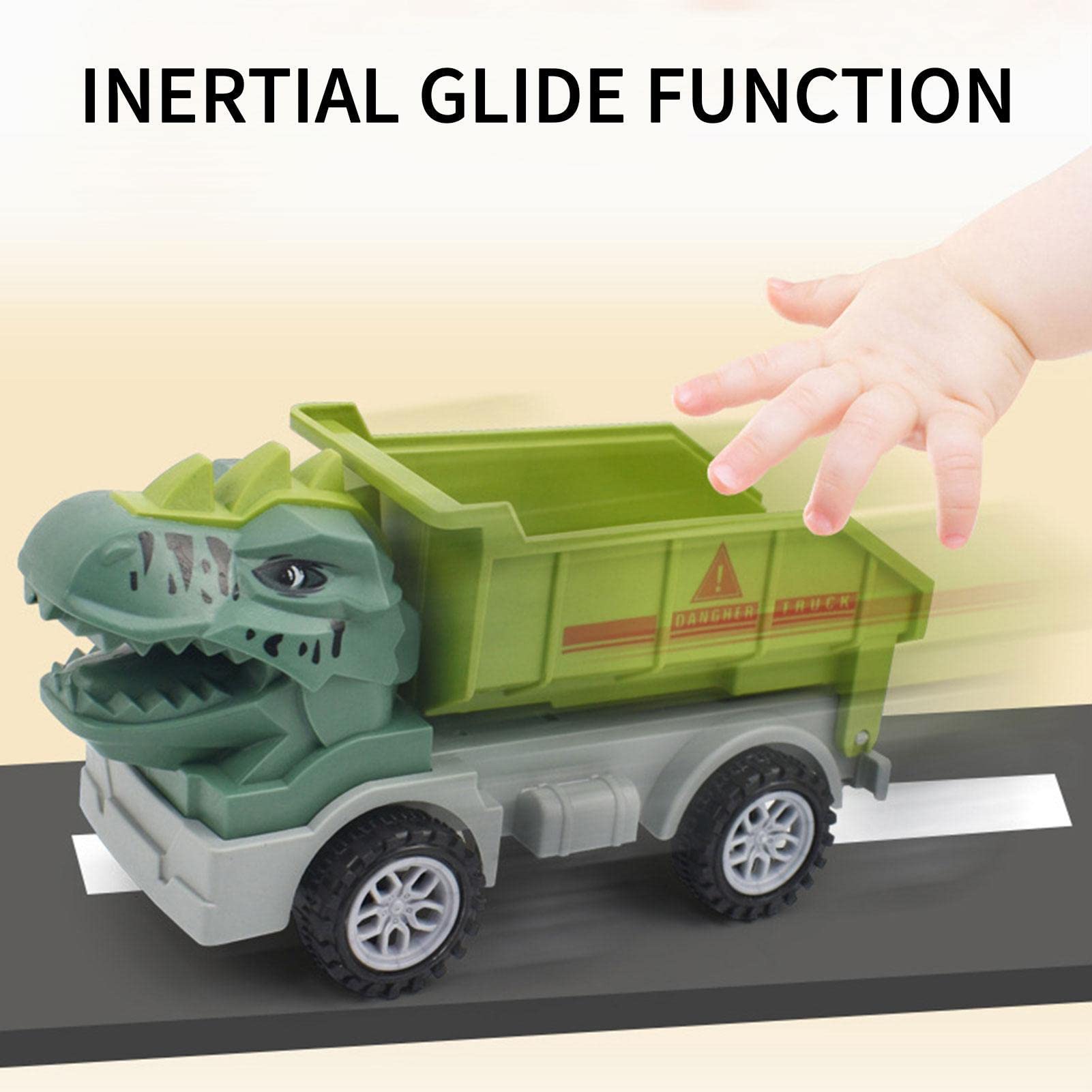 恐竜 トラック 輸送車 キャリア 恐竜の足跡 レース プレゼント