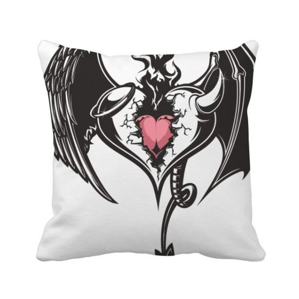 Housse de coussin cœur brisé ailes pour transformer votre salon en un cocon romantique moderne