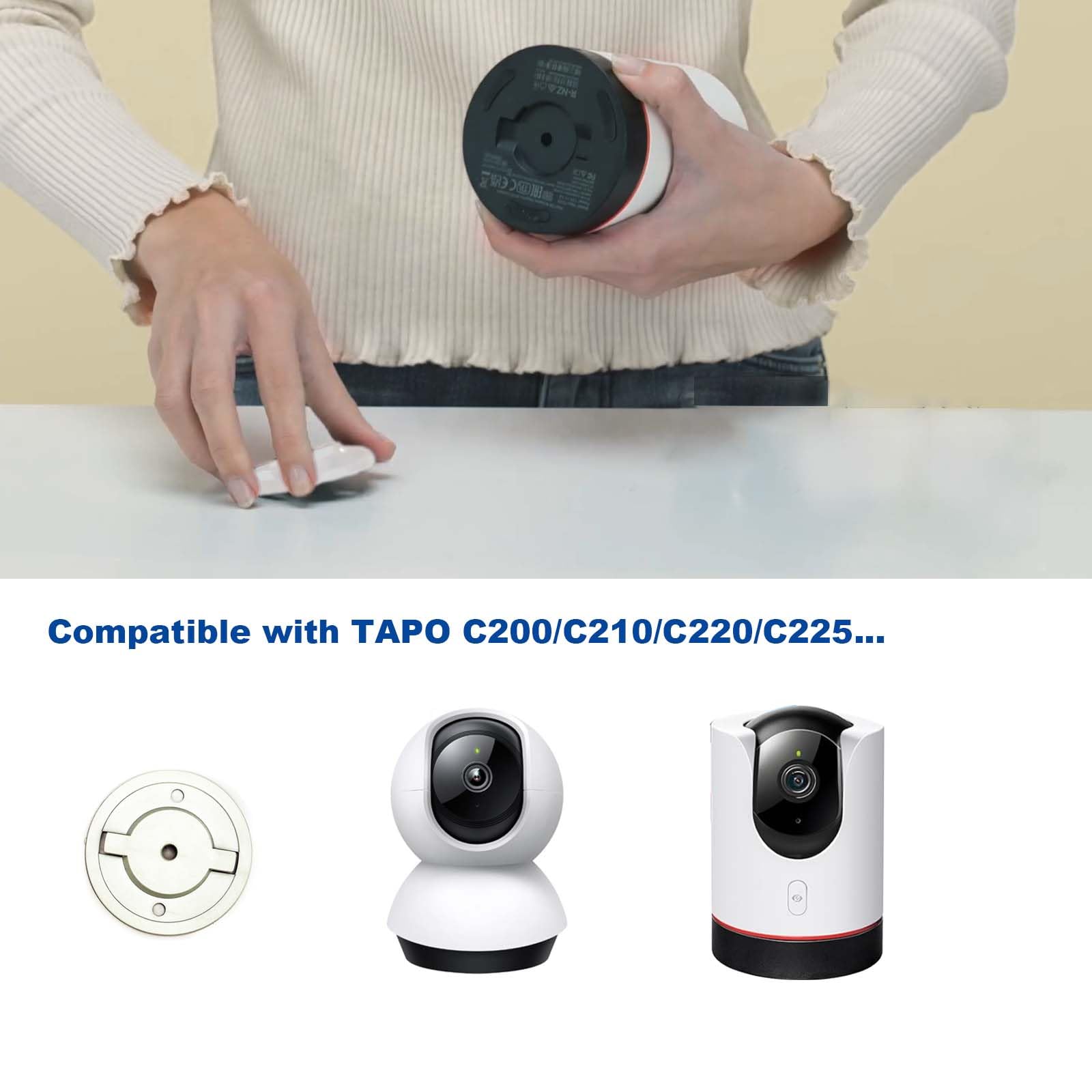 elastyczna uchwyt do monitora wideofonu z mini główką statywu, uchwyt na kamerę bezpieczeństwa, kompatybilny z XIAOMI TP-Link EZVIZ Arlo Pro (z adapterem)