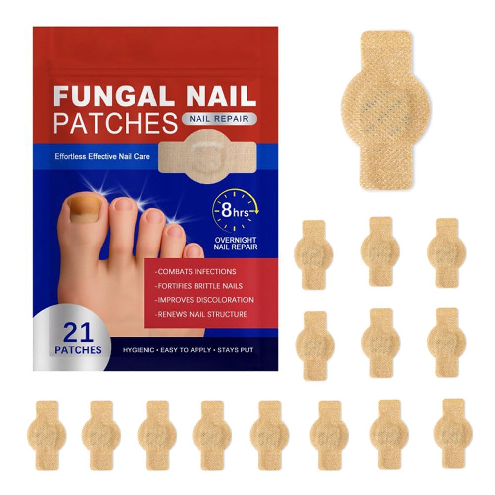 21Pcs Fungal Nail Patches for Toenails Nail Fungus Patches Fungal Nail Plasters Toe Nail Fungal Treatment Strips Tungal Nail Patches