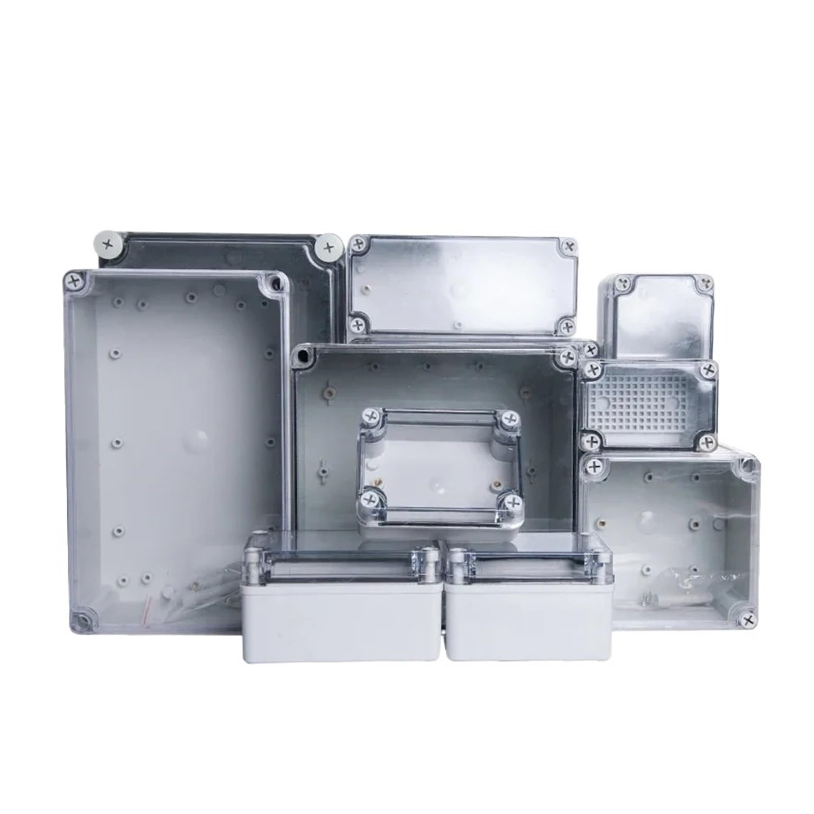 Boîtier de raccordement électrique étanche IP67 couvercle Transparent extérieur étanche bricolage boîte de jonction électrique ABS boîtier en plastique boîte de Distribution 1Pc(250x150x130mm)