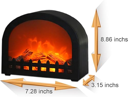 Miniatura 3 de WowWarm - Faroles decorativos para chimenea, pequeña chimenea falsa para interiores y exteriores, lámpara LED con efecto de llama, funciona con