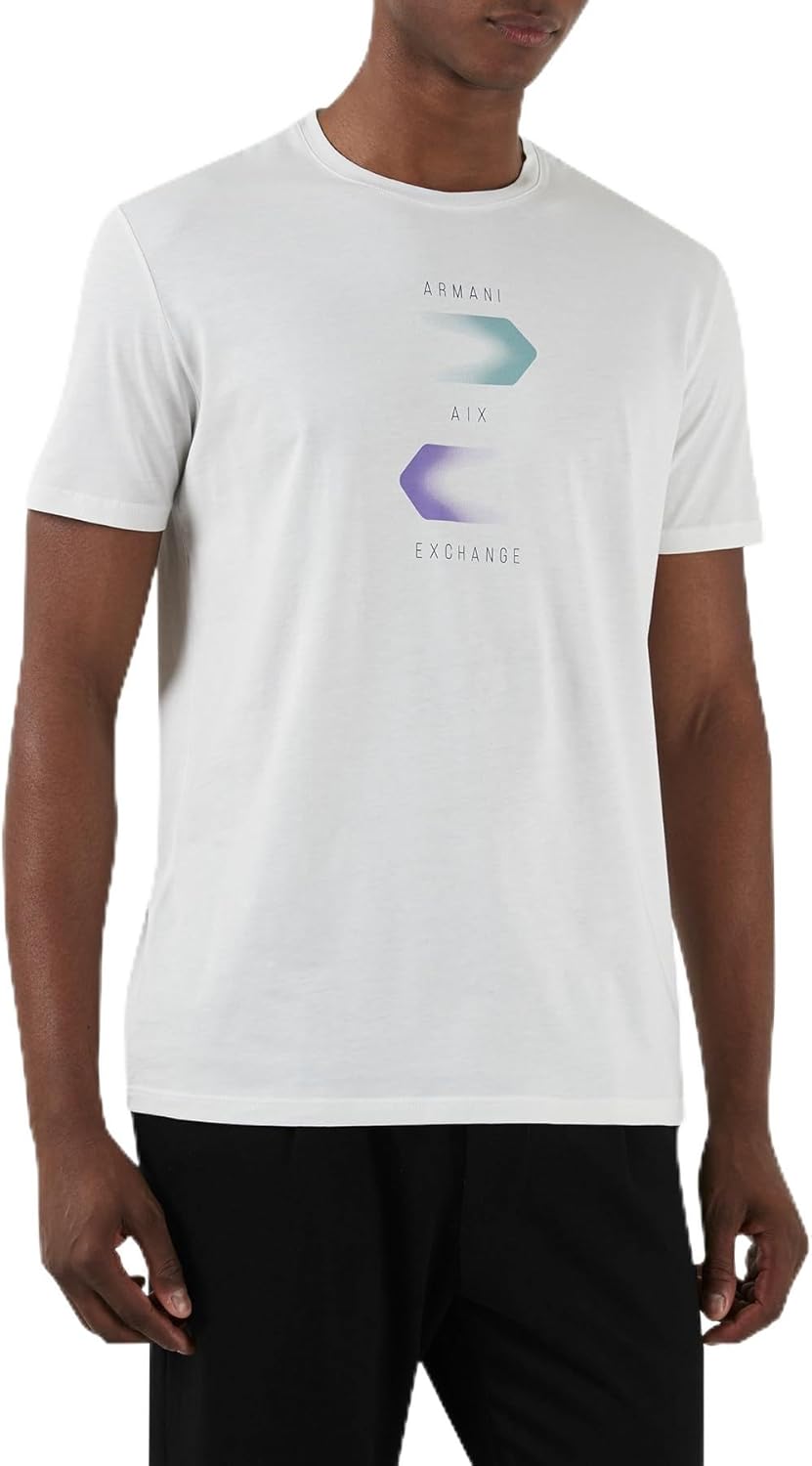Armani Exchange Men's Slim Fit Pima Cotton Jersey Color Arrow Tee