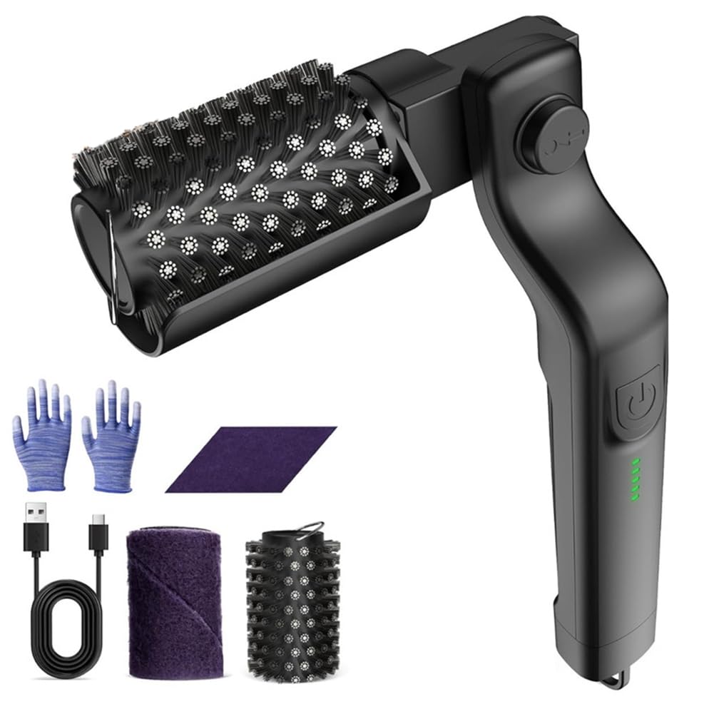 Hndhbfgrt Stainless Steel Electric BBQ Cleaner Brush Wireless Rotary Grills for Outdoor Steam Cleaning Brush