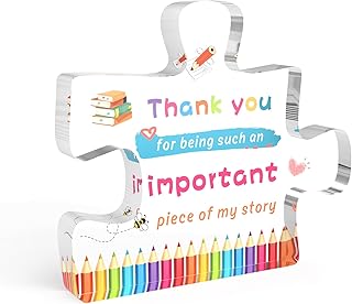 Gifts for Teachers - Teacher Christmas Gift,Teachers Appreciation Gifts for Women,End of Year Thank You Teacher Acrylic Decor Valentines Day Retirement Graduation Birthday Gift