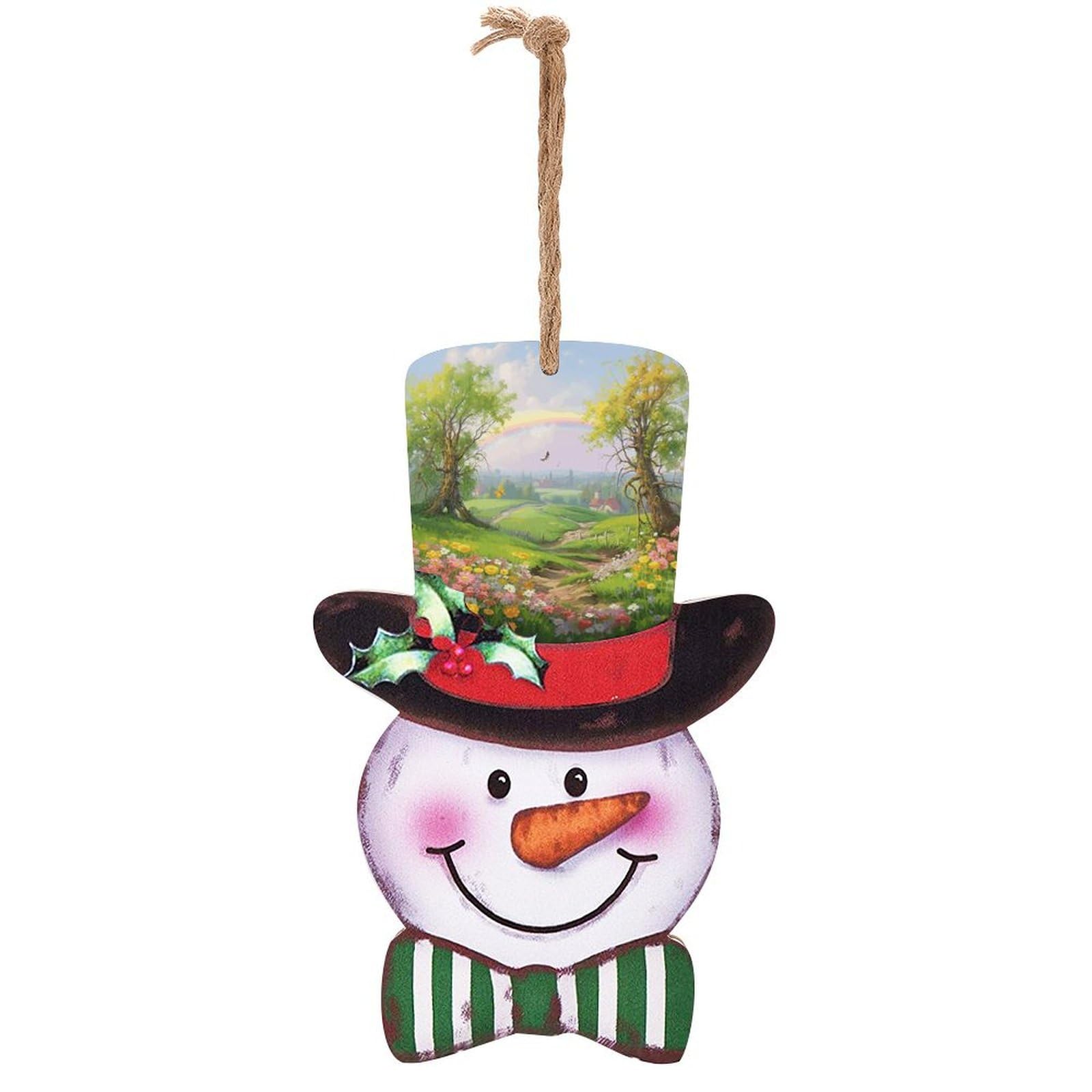 Décoration murale de vacances en bois avec paysage printanier, l'idée cadeau pour salon