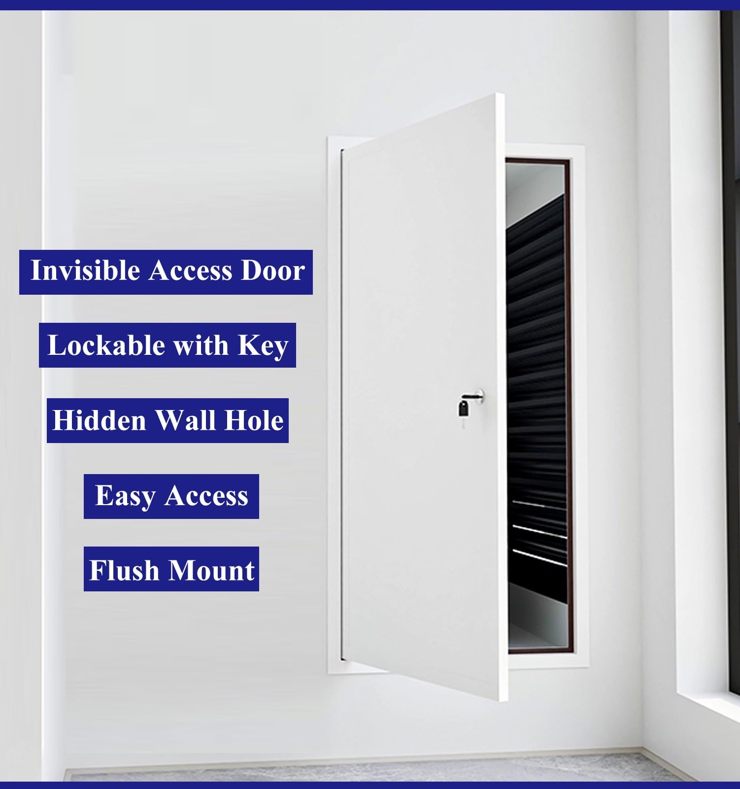 Trampilla Pladur Panel de Acceso Empotrado para Exteriores e Interiores. Puerta de Acceso Empotrada para Pared, Techo o Ático. Tapa de Aluminio con Cerradura para Orificios de Pared(36x36in(91x91cm))