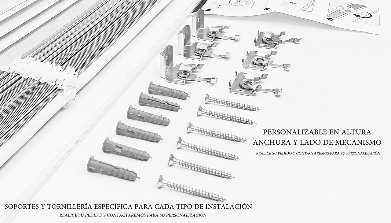DECORESTOR Persianas Venecianas de Aluminio A TU Medida - 80 x 140 cm. Anchos de 36 a 240 cm - Cacao Suave. Venecianas Aluminio - Cortinas Venecianas