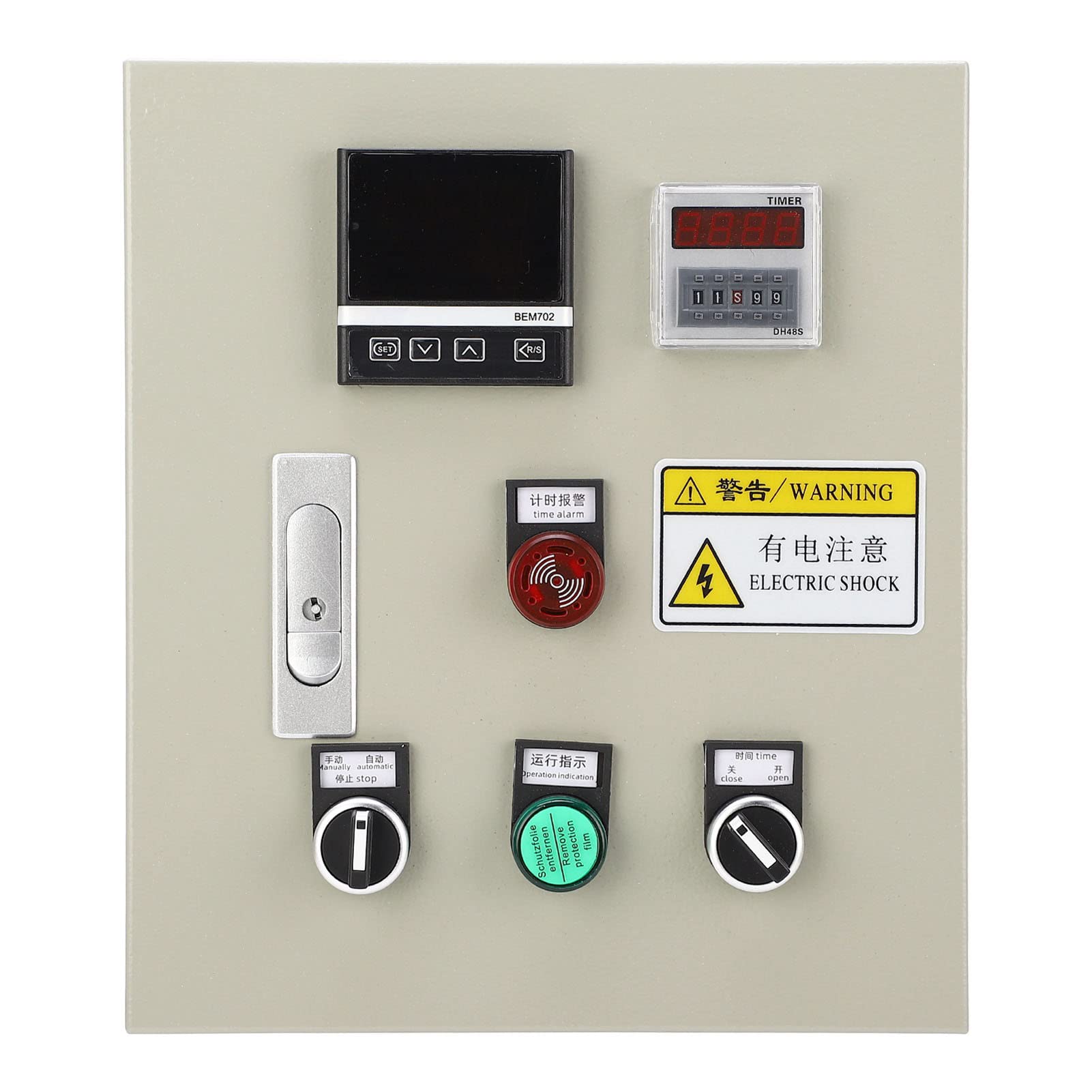 Omabeta Caja de Control de Temperatura Termostato Digital de 7,5 KW de Alta Precisión para Horno Infrarrojo Acero Inoxidable 0 a 400 ℃