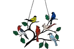 Cardinal Birds Window Hangings for Vibrant Home Decor