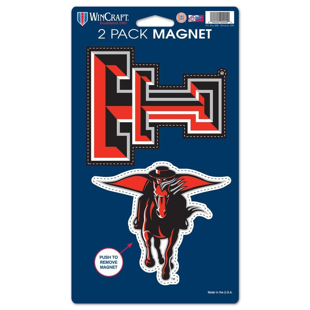 Wincraft NCAA Texas Tech University WCR29072014 Magnets (2 Pack), 5