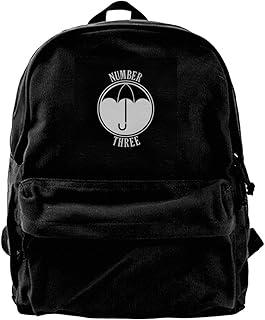 Yaxinduobao Umbrella Academy - Zaino in tela con numero tre per palestra, trekking, borsa a spalla per computer portatile, zaino leggero per computer portatile