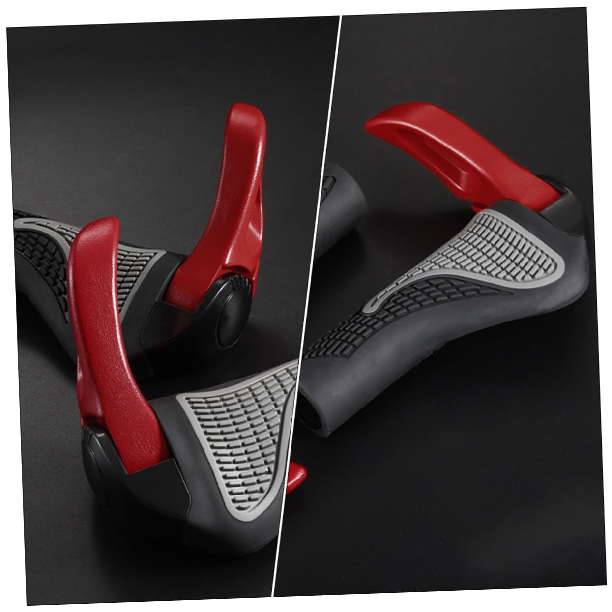 ibasenice Poignées De Guidon en Alliage D'Aluminium pour Vélo De Guidon Poignées De Guidon en Caoutchouc Rouge