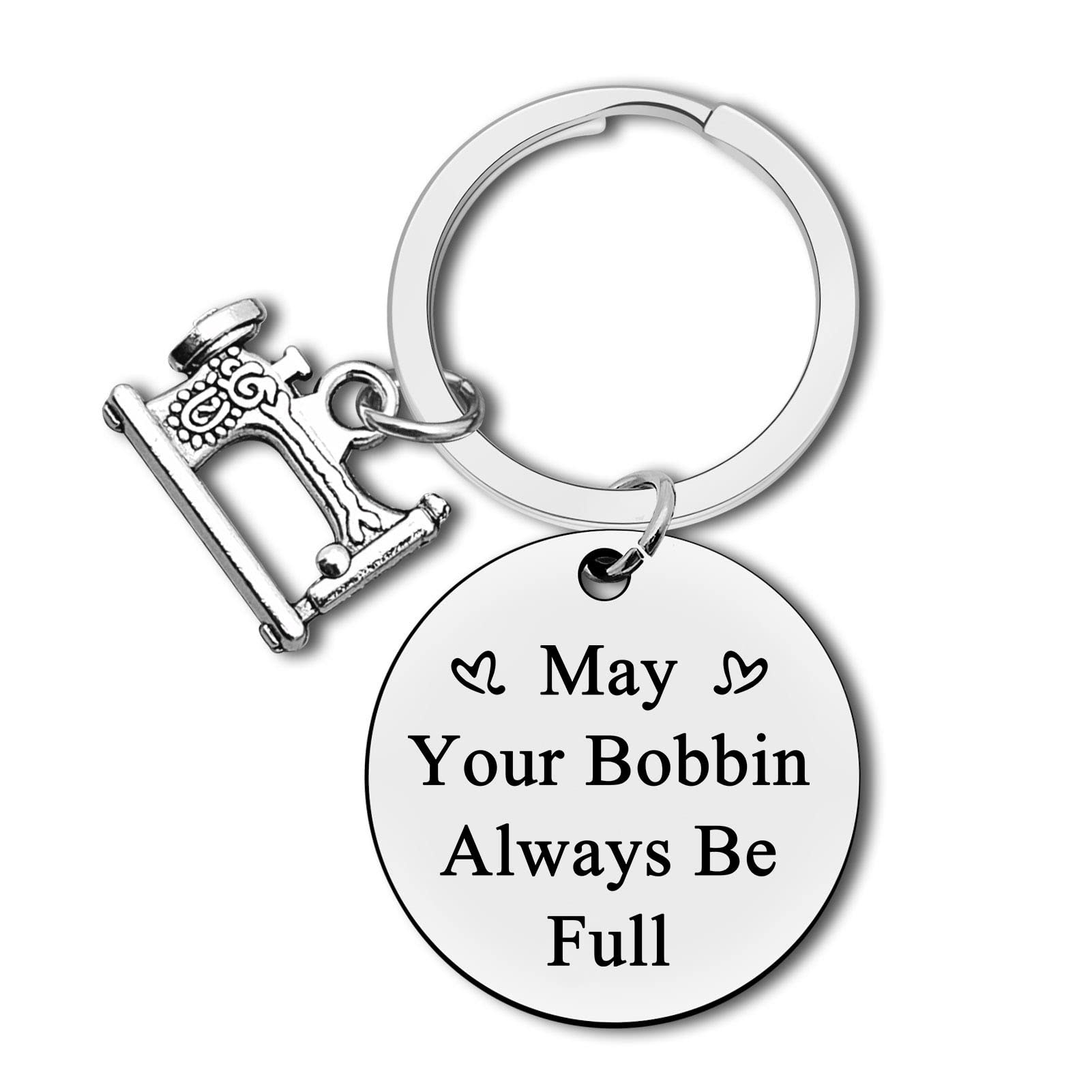 Sewing Gifts for Sewing Lovers Keychain for Women Men Quilting Lover Jewelry for Seamstress Quilting Gifts for Quilters Keyring Jewelry for Costume Designer Quilters Mom Grandma