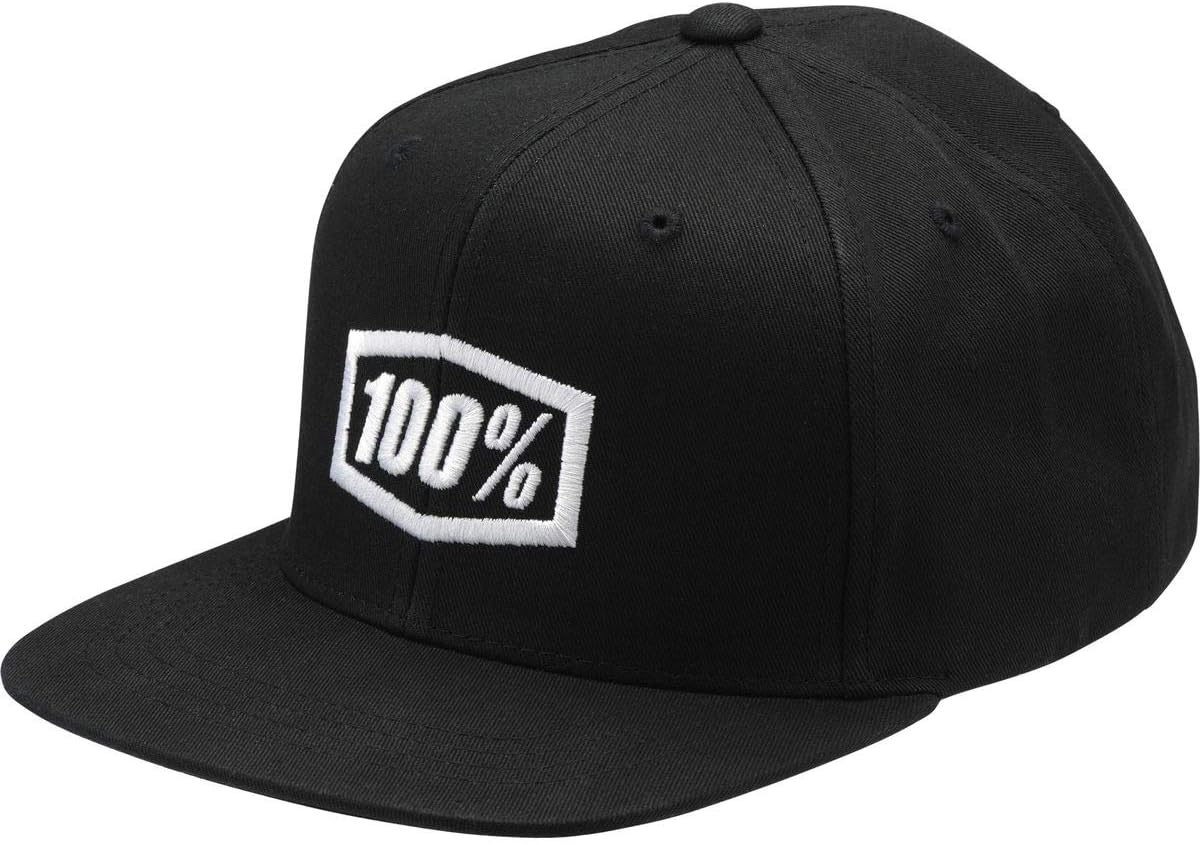 100% Youth Icon Snapback Hat Black/White 20047-00000