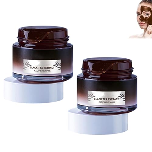 Miniatura 1 de Máscara de té negro, máscara de té negro, máscara facial de desollado de té negro, crema exfoliante reafirmante antienvejecimiento, limpieza