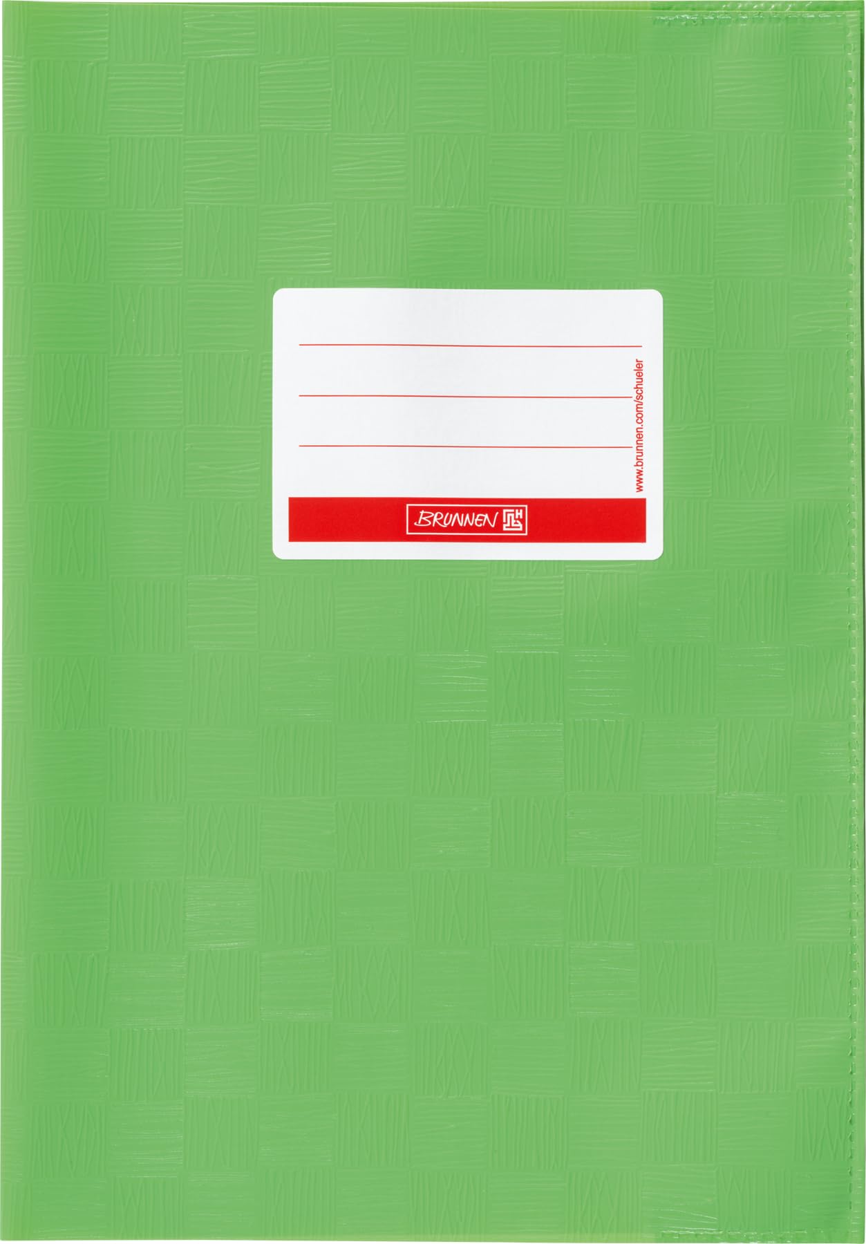Brunnen Booklet Cover for A4 with Name tag and Structure Embossing/Bast Structure, 1 Envelope a4 Light Green