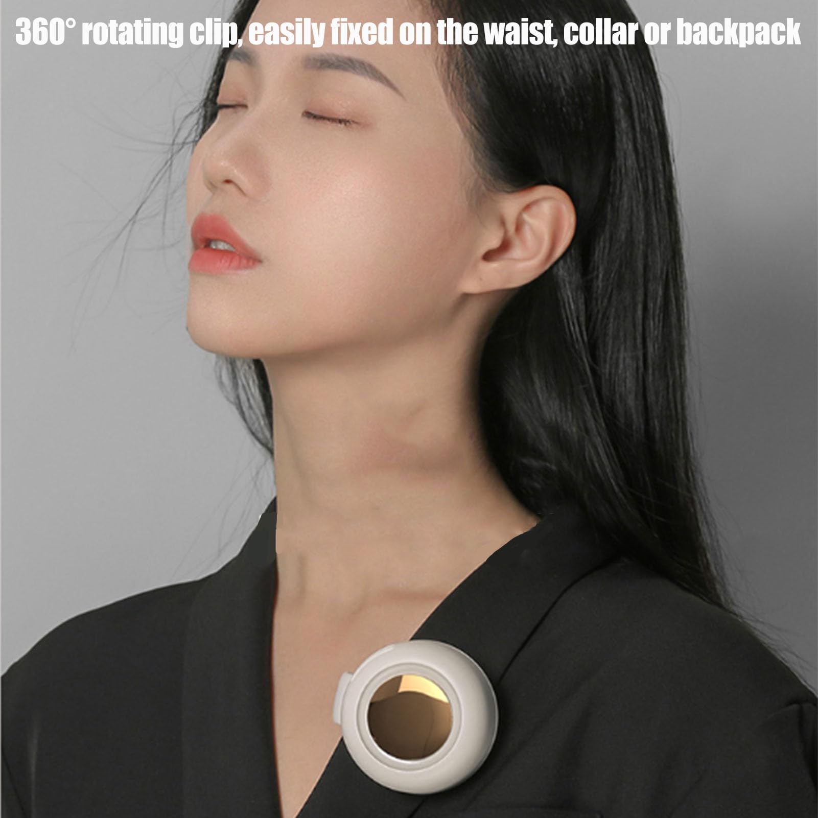 Mini Ventilateur Portable Silencieux Sans Pales à Clipser, Ventilateur à Clipser Pour Chemise, Mains à 3 Vitesses, Petit Mais Puissant, Convient Pour L'extérieur, Les Voyages, Le Bureau Et Cadeau