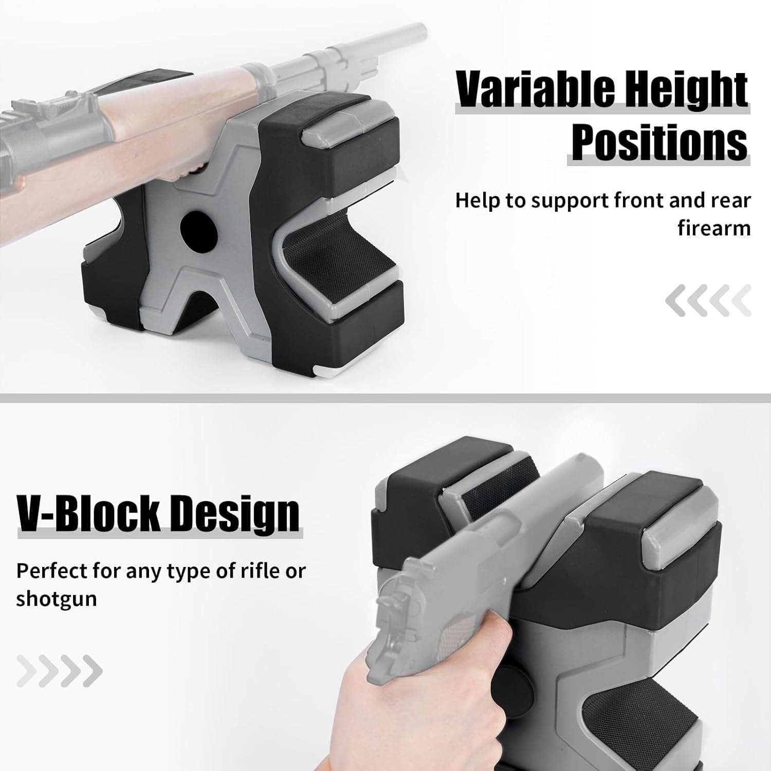 BOOSTEADY Porta Pistola Non-Scivolo Design a V-Block per Fucile e Pistola Rastrelliera per Armi