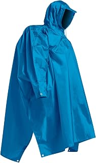 Hooded Rain Poncho for Adult with Pocket Waterproof Lightweight Unisex Raincoat for Hiking Camping Emergency