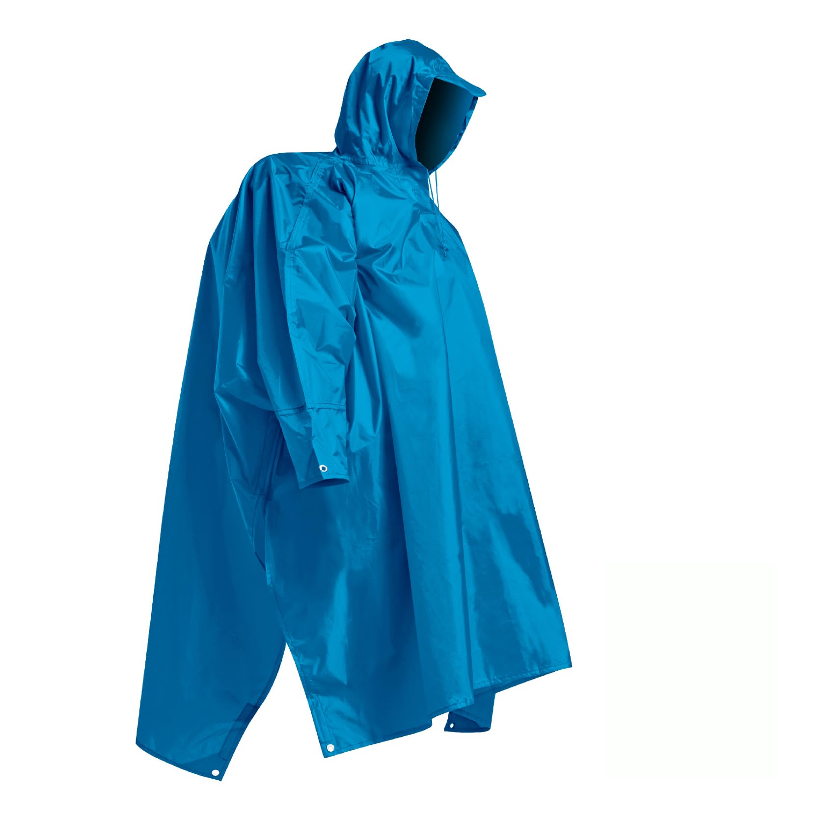 longsinger Hooded Rain Poncho for Adult with Pocket Waterproof Lightweight Unisex Raincoat for Hiking Camping Emergency, Royal Blue, L