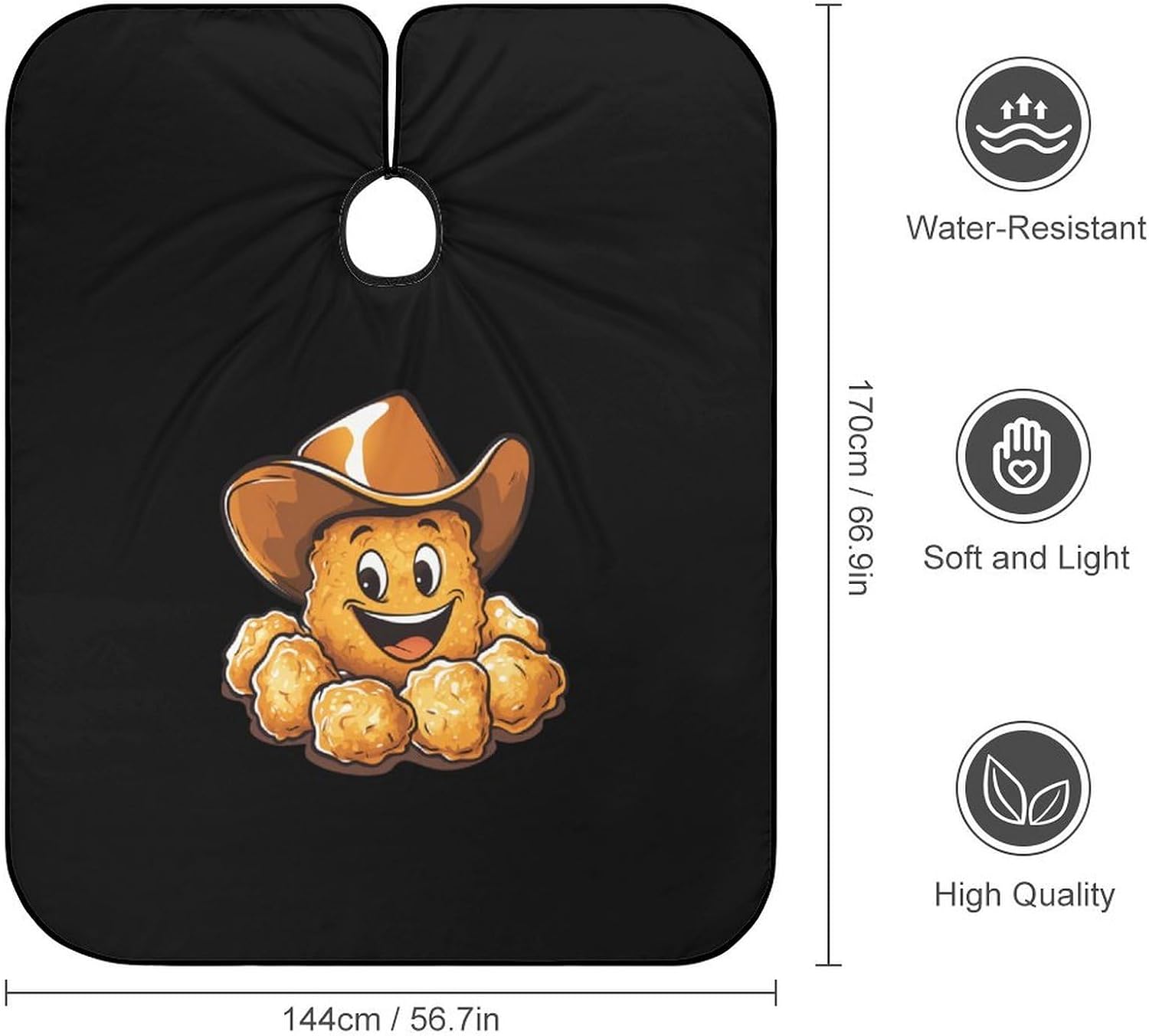 Funny Chicken Nugget Barber Cape Professional Hair Cutting Apron Hairdresser Cape for Men Women