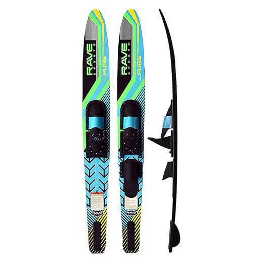 Rave Sports Pure Combo Water Skis - Adult Black/Blue