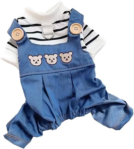 Miniatura 9 de Ropa de perro para perros pequeños, pantalones de mezclilla para pareja, ropa para mascotas, overol de verano para perro, vestido de perro, disfraz