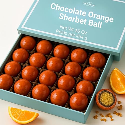 Miniatura 2 de Andy Anand - Bola de malta de sorbete belga de chocolate y naranja a granel, increíble y deliciosa, hecha a mano con amor, todos los ingredientes
