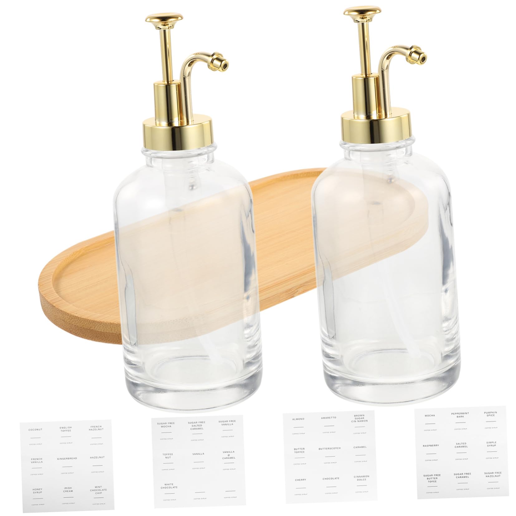 Mikinona Distributeur de Sirop Réutilisable Bouteille pour Miel Distributeur de Sirop de Café Simple