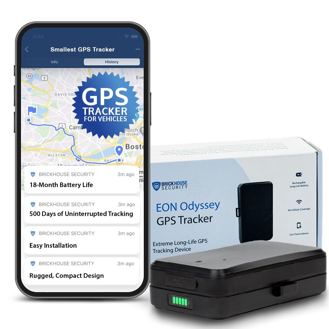 Brickhouse Security EON Odyssey GPS Tracker for Vehicles & Assets – Magnetic Waterproof 4G LTE Asset & Vehicle GPS Tracker with Long Battery Life, Real-Time Tracking, Geofence & Tamper Alert