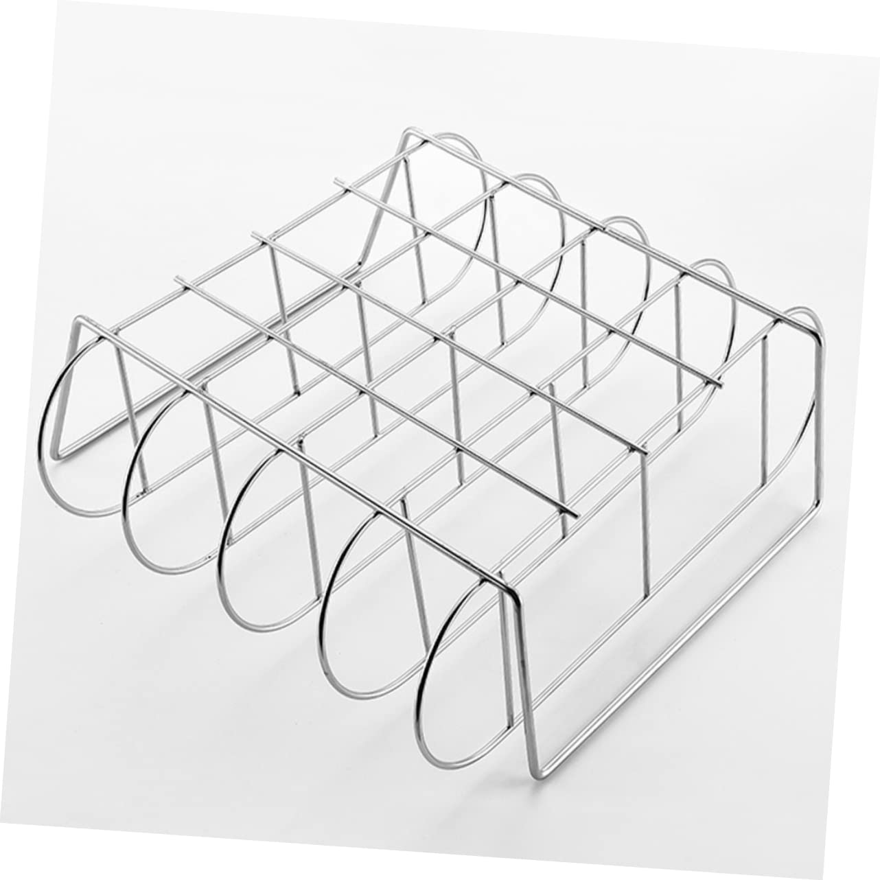 Sosoport Supporto per Costolette in Acciaio Inox 304 Griglia Barbecue per Casa e Campeggio, Cestello Metallico per Arrosti Grande capacità e Flusso d'Aria Ottimizzato per Grigliate All'aperto