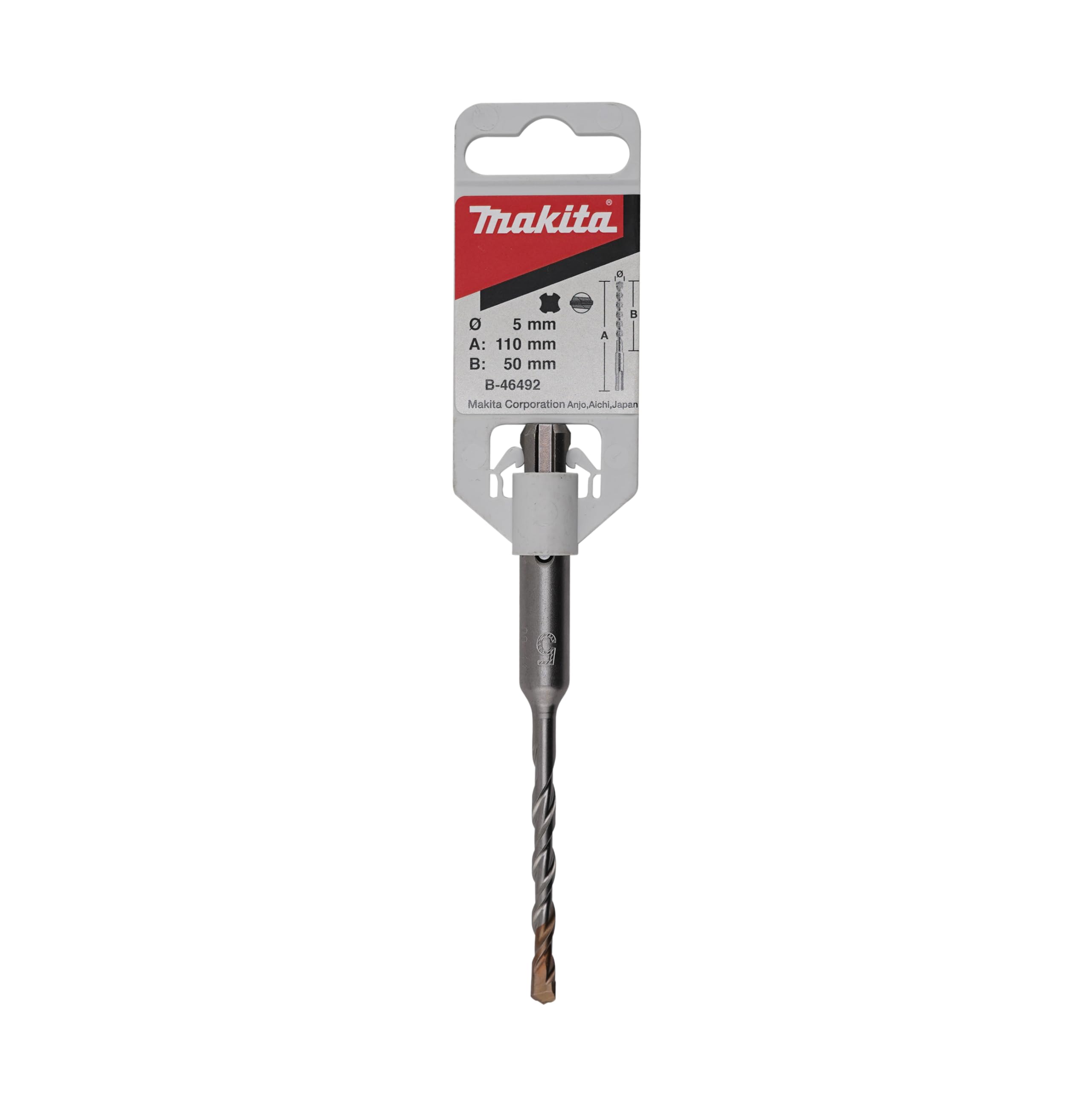 Makita Performance SDS Plus Masonry Drill Bit 5mm 110mm Pack of 1