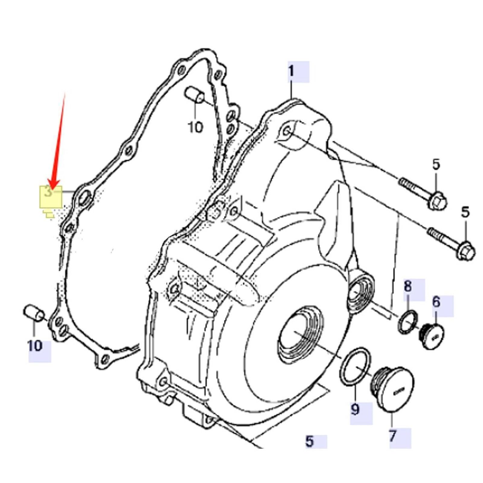 Kit Completo Guarnizioni Guarnizione Coperchio Alternatore (Lato Sinistro) Per Motore Moto Ricambio Per CRF250/300L RALLY CMX300 REBEL 11395-KYJ-901
