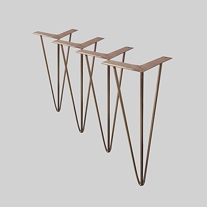 Anikaa Furniture Metal Legs/Table Legs/Furniture Legs/Metal Legs with Golden Finish (Pack of 4Pcs)