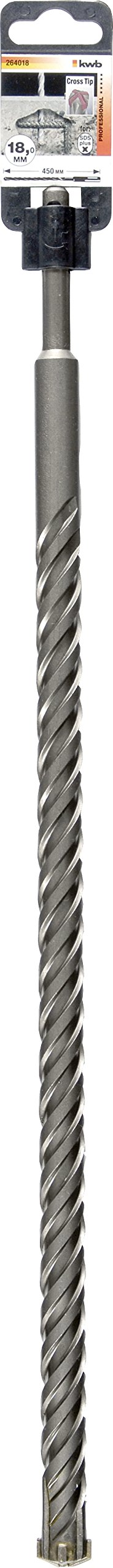 kwb Cross-Tip Hammer Drill diameter 18.0 mm 264018 (450 mm length, 4-cutting, SDS plus recording), 18x450 - SDS PLUS - Betonbohrer - Image 4