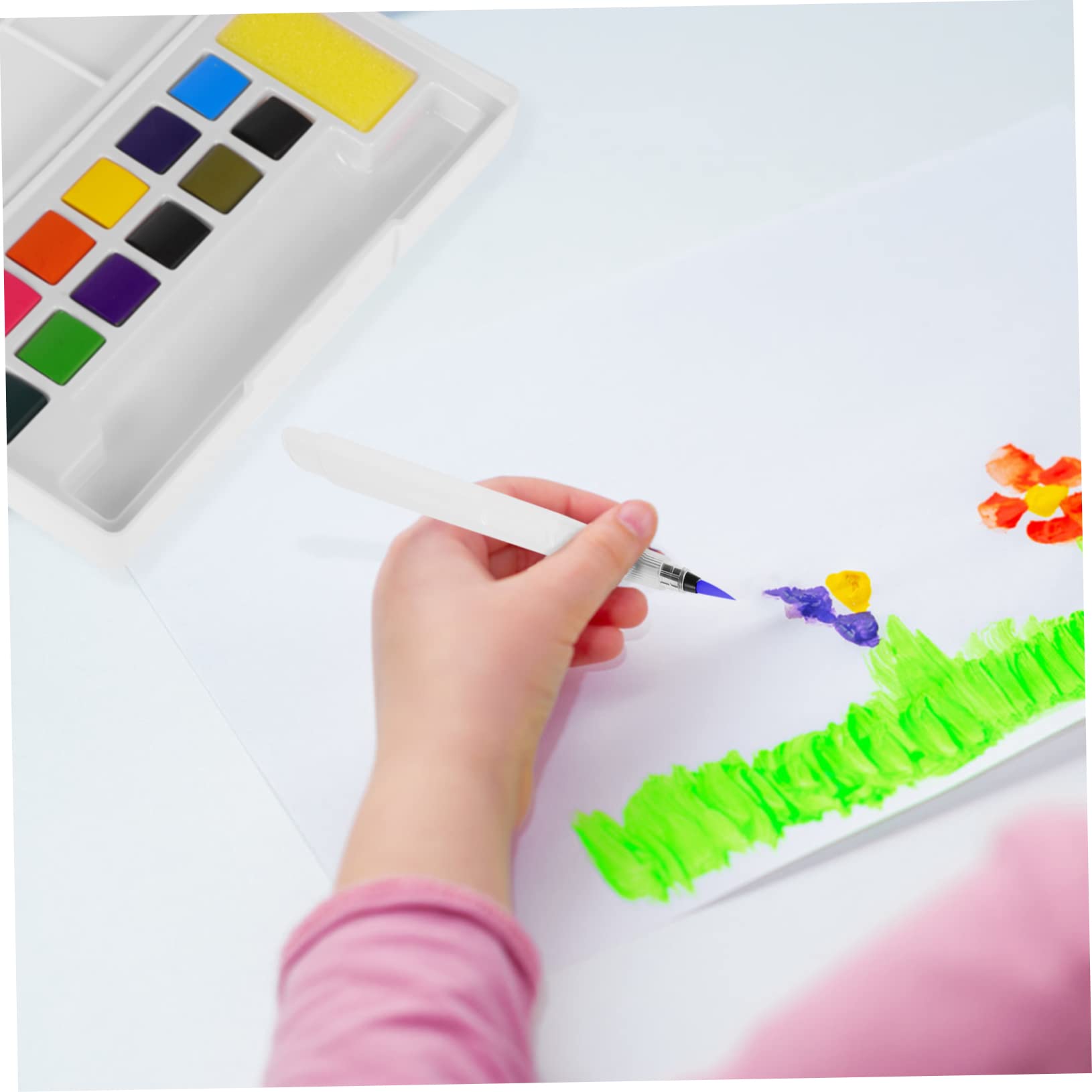 STOBOK 3sätze Teilige Handgemalte Aquarellfarbe Set Mit Pinsel Und Schwamm Leuchtende Farben Für Künstler Anfänger Für Malprojekte Und Kreative Bastelarbeiten