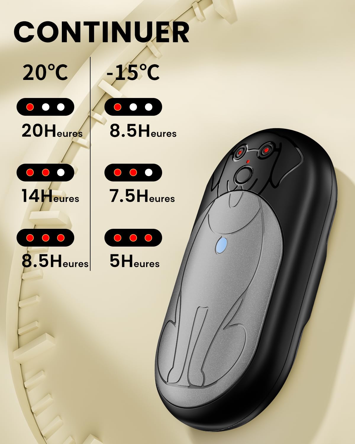 Chauffe Main Rechargeable 2 Pack, 6000mAh Chaufferette Main Reutilisable Item 14350243