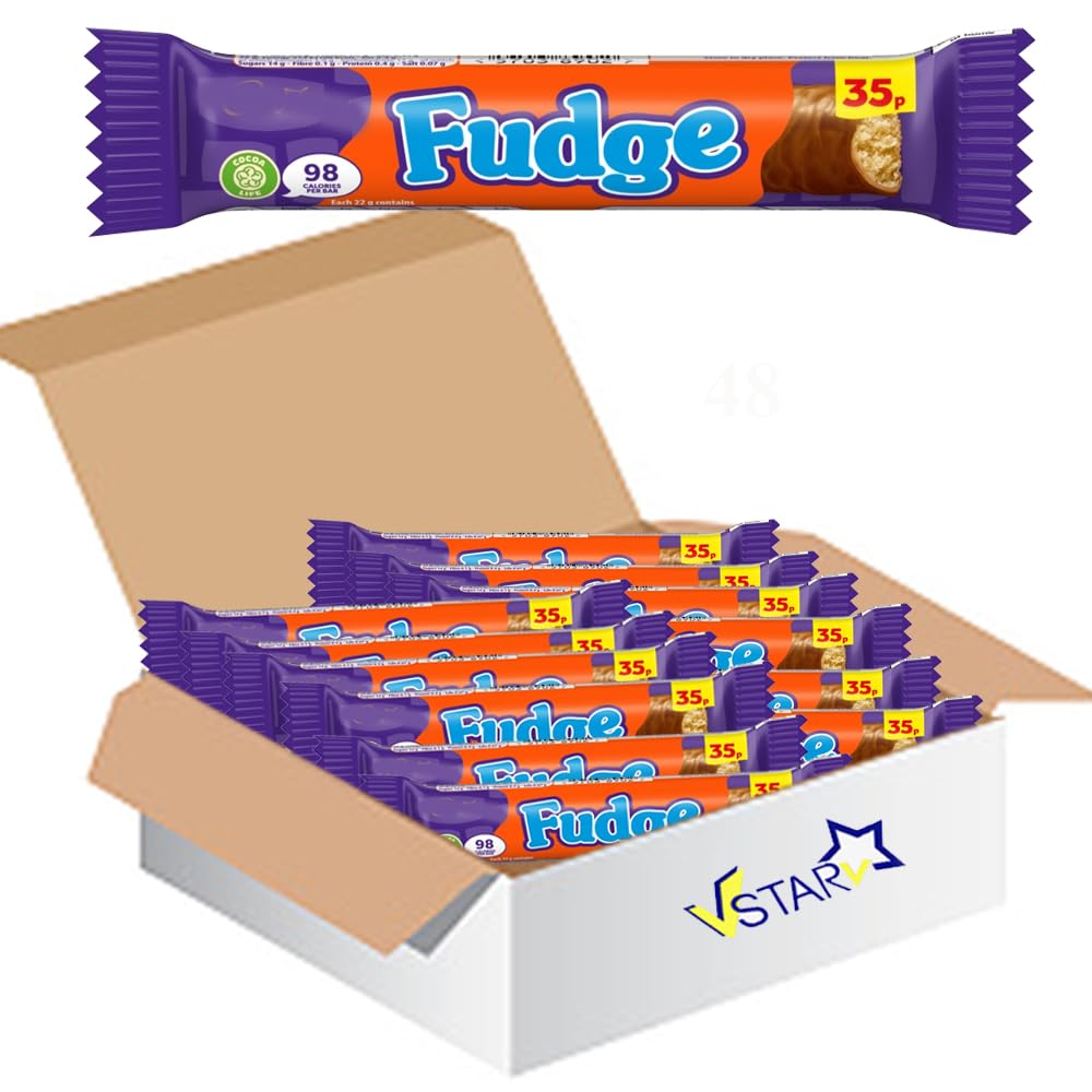 VSTAR All Chocolate Bars Collection (Cadbury Fudge Bar 22g, Full Box), 1.0 count