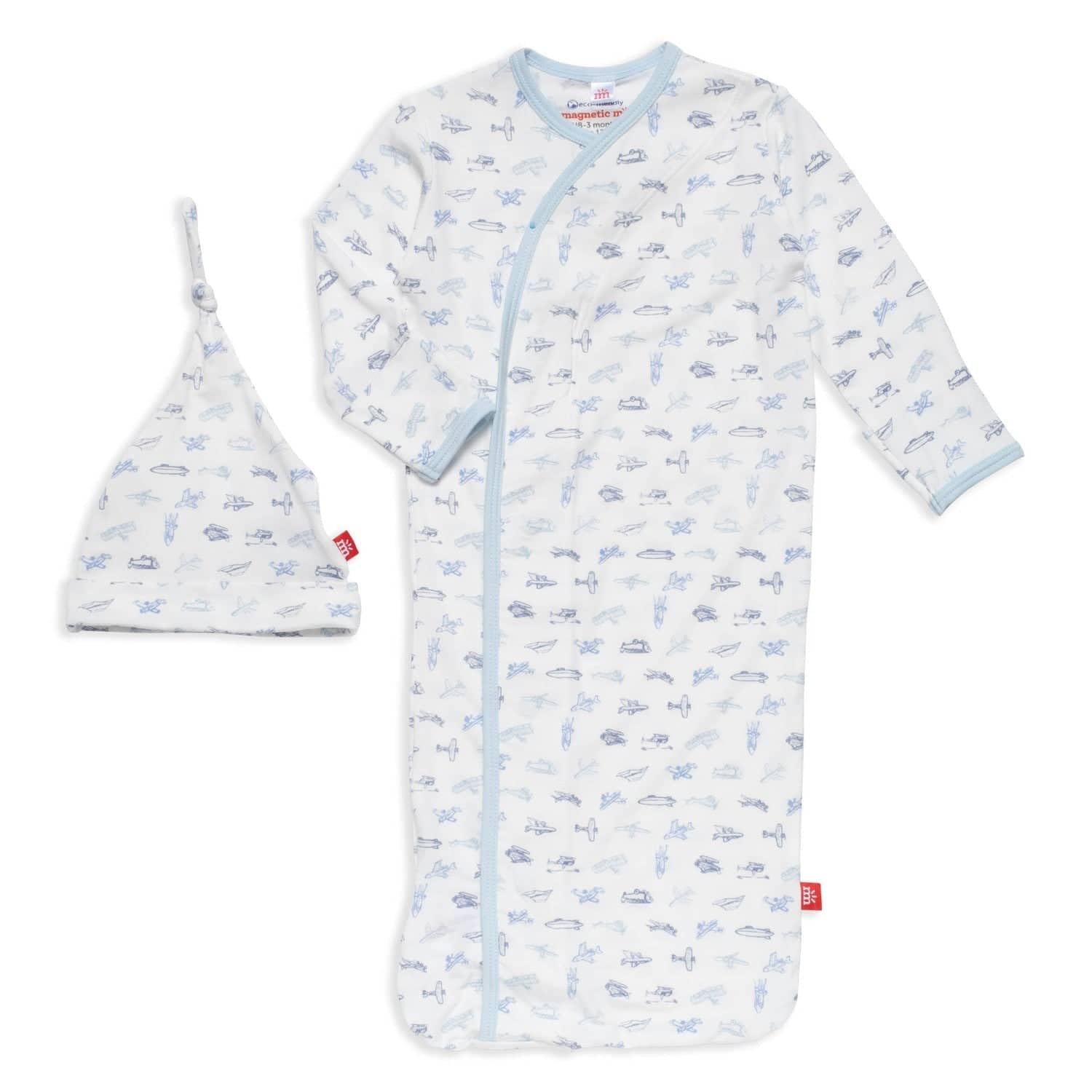 Magnetic Me Modal Newborn Sleeper Gown &amp; Hat Set