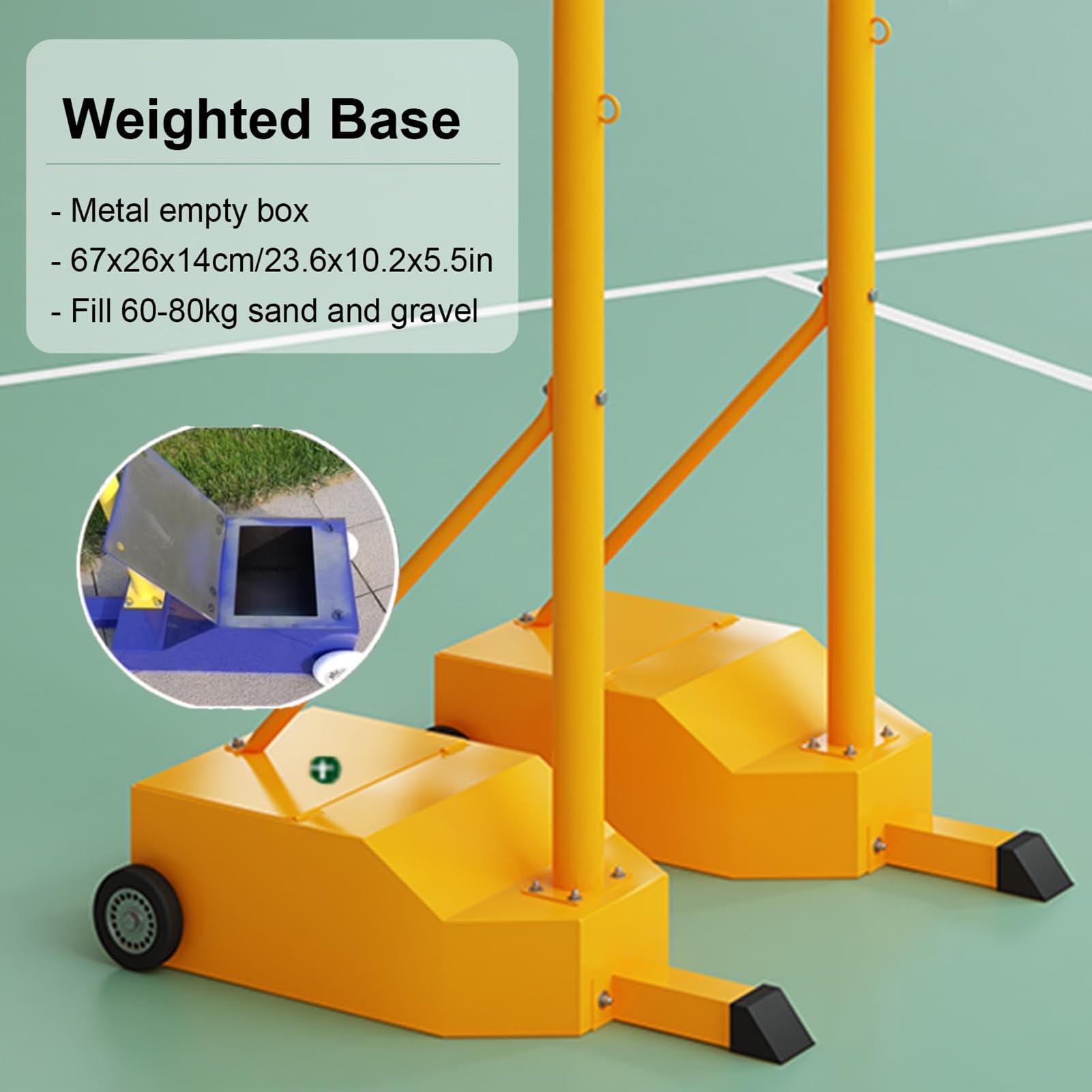 Rete Da Badminton Portatile | Per Pallavolo, Tennis, Pickleball | Facile Montaggio Senza Attrezzi - Foto 5