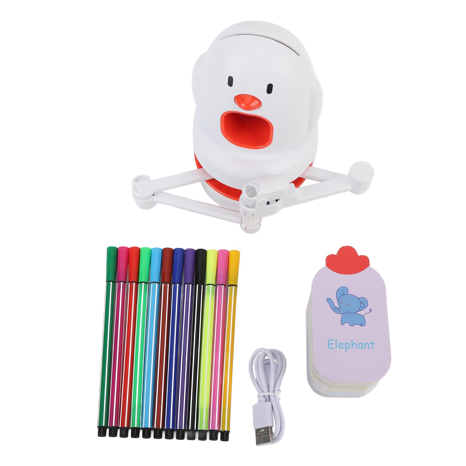 Robot da Disegno per Bambini, Set di Robot Educativi Interattivi Intelligenti Multifunzionali, da Disegno per Pittura Automatica con 12 Penne da e 130 Carte da per Ragazzi e Bambini