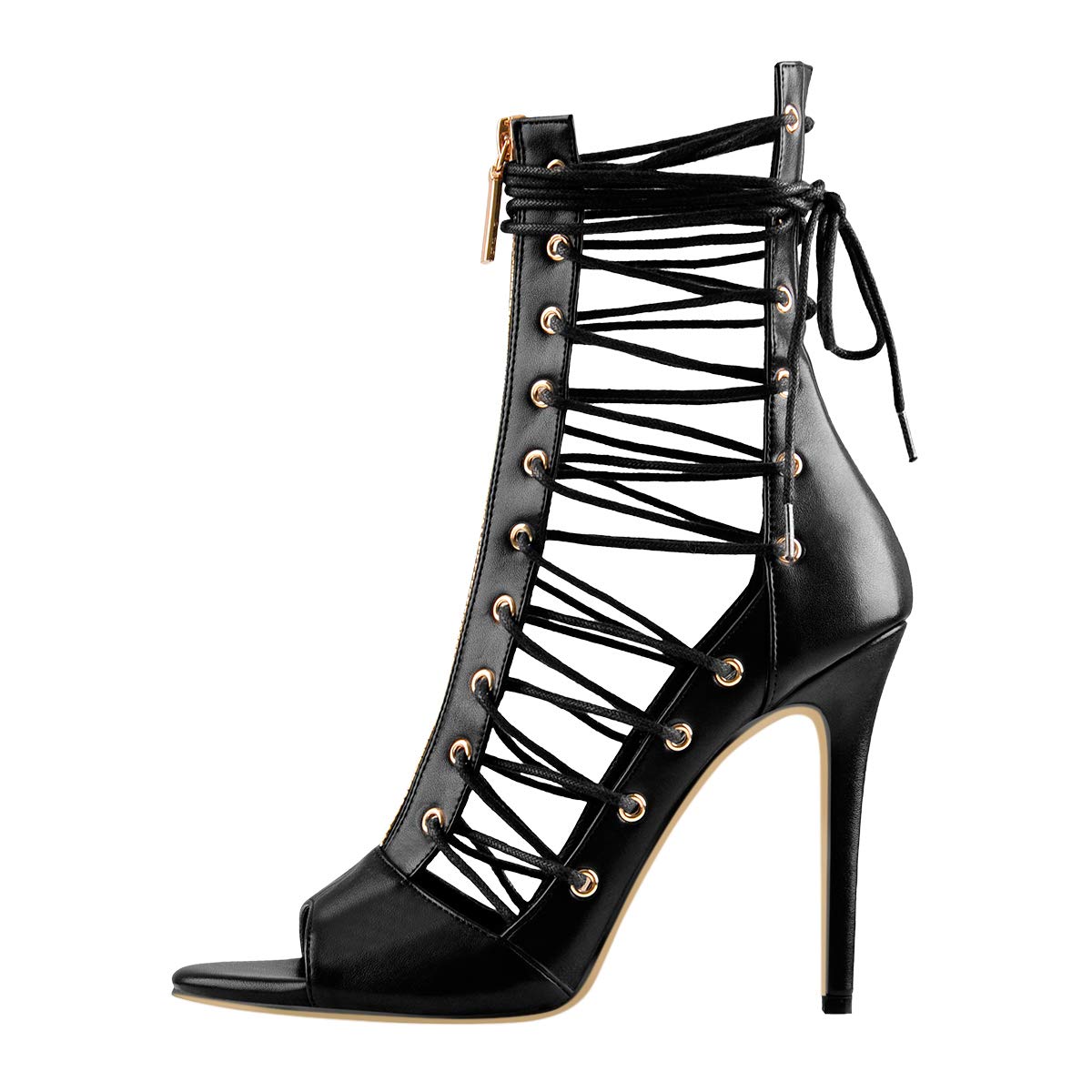 MissHeel Botas de tobillo con cremallera para mujer, zapatos de boda