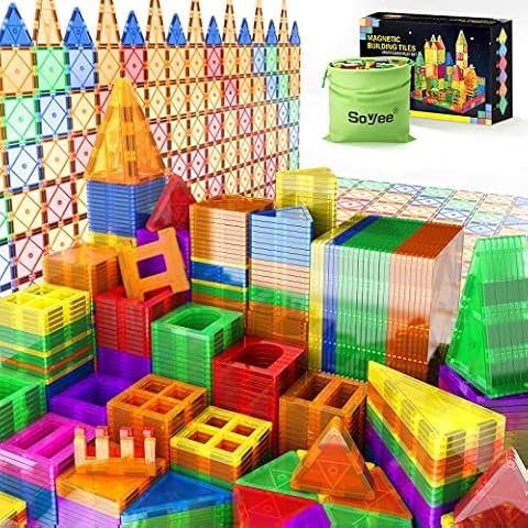 102PCS Magnetic Tiles Building Blocks Stem Toys for 3+ Year Old Boys and Girls Montessori Toys Toddler Kids Gifts Parents Approved Sensory Toys Cover