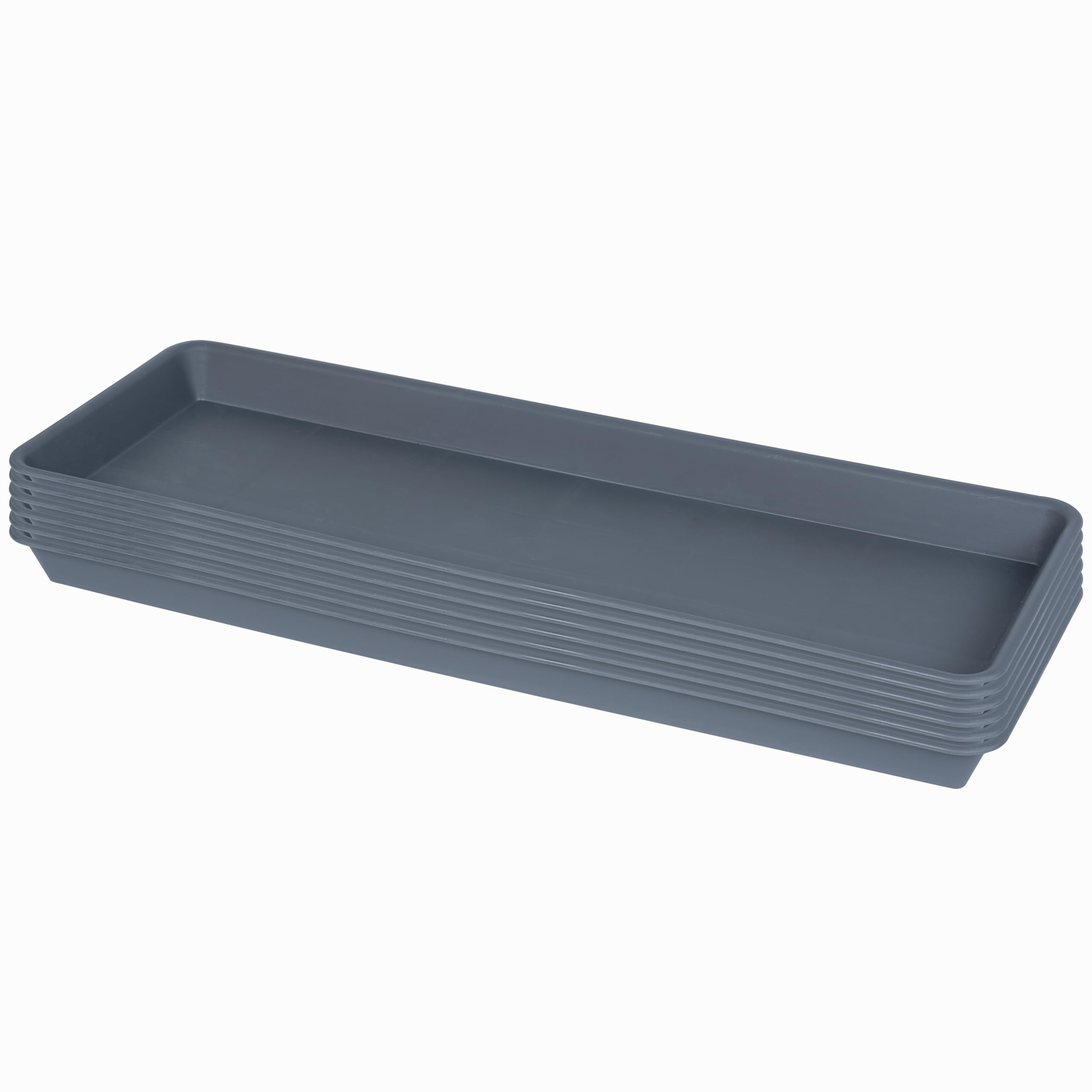 VUWEZ Rectangle Plant Tray, Plant Drip Tray, Plant Pot Saucers, Plant Germination Trays, Plant Saucers — image 1