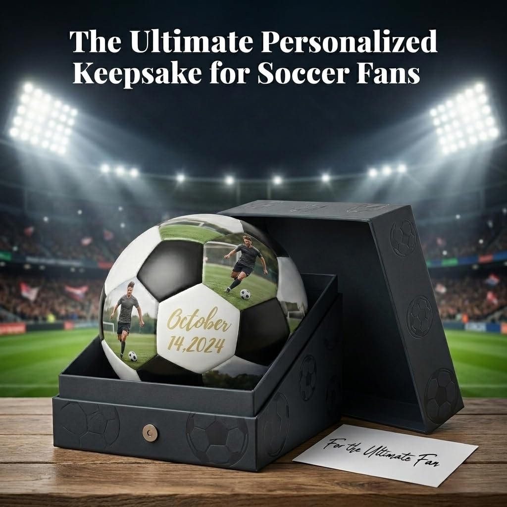 Personalisierter Fußball mit Foto Namen Text Logo Individuelles Fußballgeschenk Fussball Personalisiert Geburtstagsgeschenk Personalisierte Geschenke für Jungen Mädchen Papa Fußball-Fans Sohn Tochter