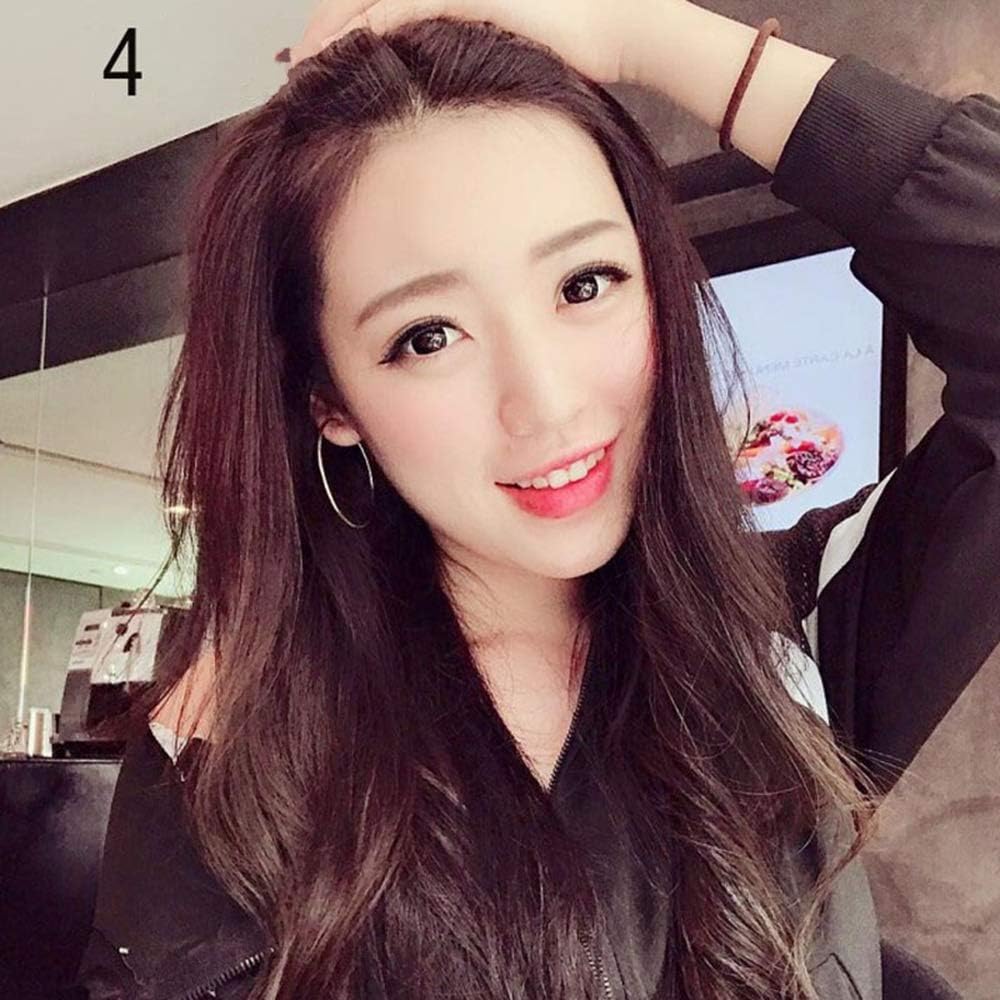 Clip On Big Extra Large Fake Round Hoop Earrings for Women Non Pierced No Piercing Ear Fashion Simple Circle Huggie Hoops Jewelry Gifts image 4