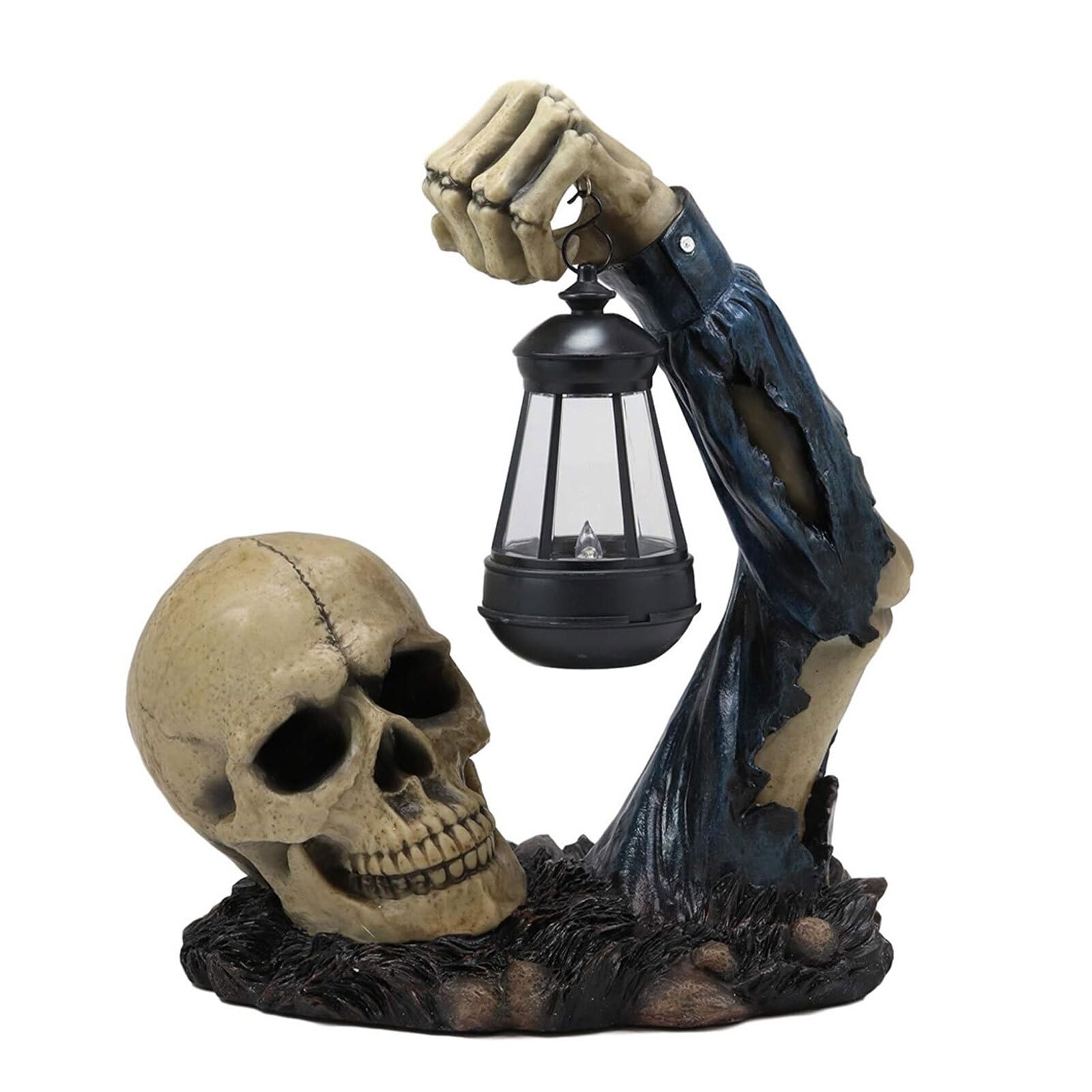 TWISAXC Unique Halloween Decorative Ornaments Skull Lanterns Resin Crafts Illuminate Terrifying Atmosphere Outdoor Spaces Home and Outdoor Decorative