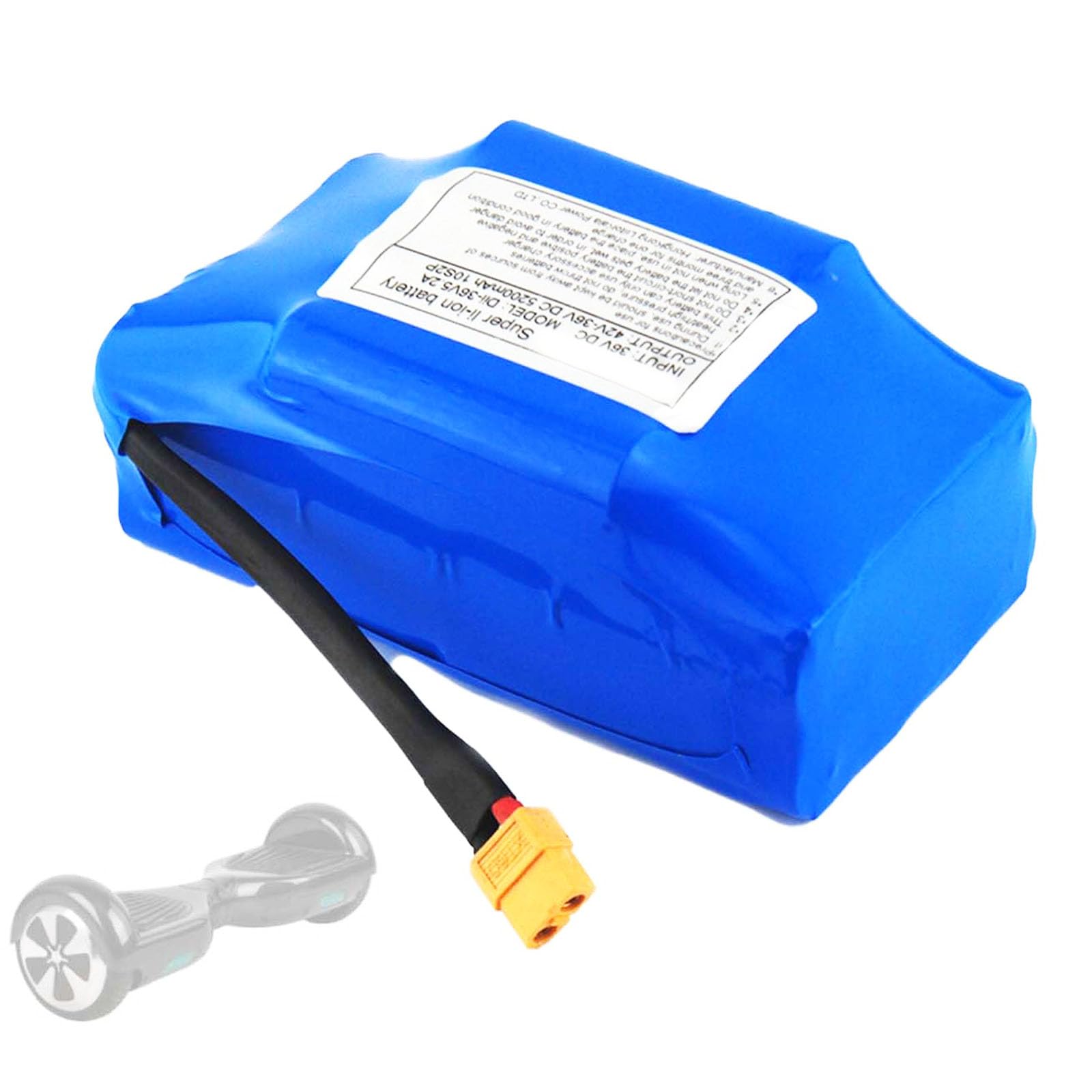 JCCHT Batería Scooter eléctrico 36 voltios batería Respaldo Hoverboard 36V 4,4Ah baterías Litio 4400mAh reemplazo para Kit de Motor de automóvil de Equilibrio 158,4Wh