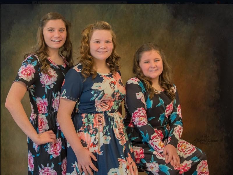 Miniatura 4 de Kate Fondos de fotografía abstracta de 6.5 pies de ancho x 10 pies de alto, fondo de estudio de fotografía de retrato marrónverde de microfibra (un